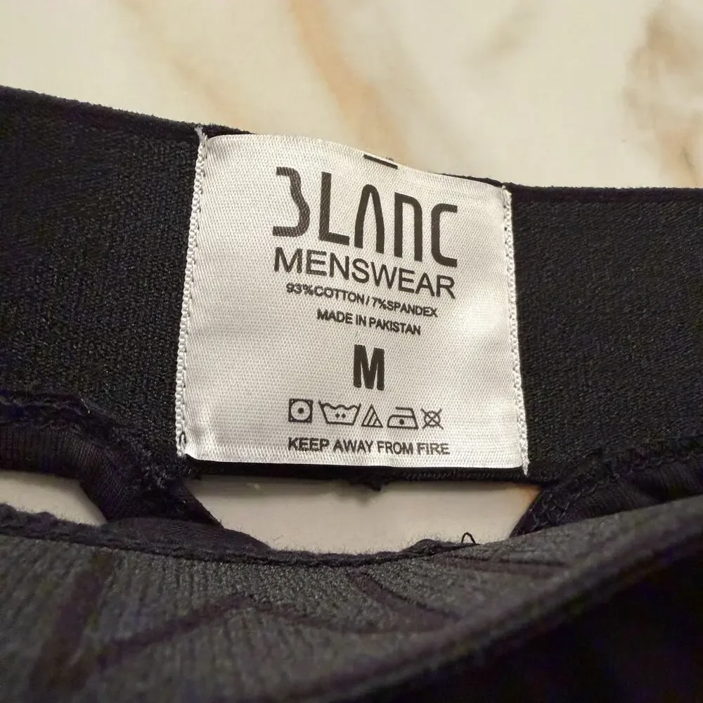 NEW Blanc Menswear Cotton BL255 Vector Thong Color Black Size Medium